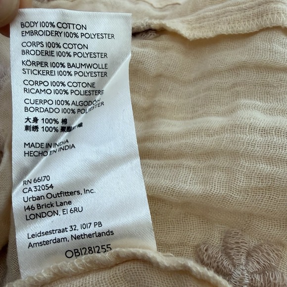 Free People Dahlia Embroidered Puff Sleeve Maxi Dress Size XS Cream Cottage NWT - Picture 9 of 10